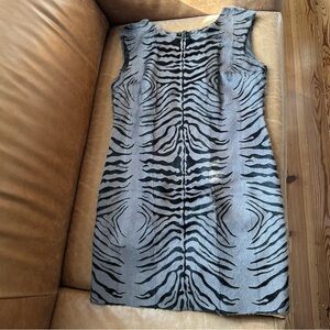 DROMe vintage cowhide Italy fur calf hair cheetah gray mini dress y2k zebra pony